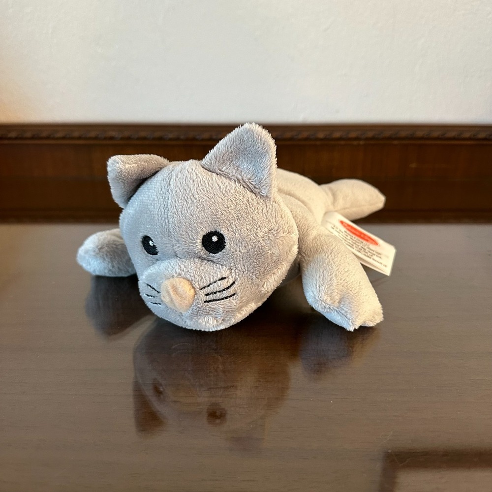 Melissa And Doug Kitty Cat Gray 9 Inch Plush Stuffed Animal Embroidered‎ Eyes